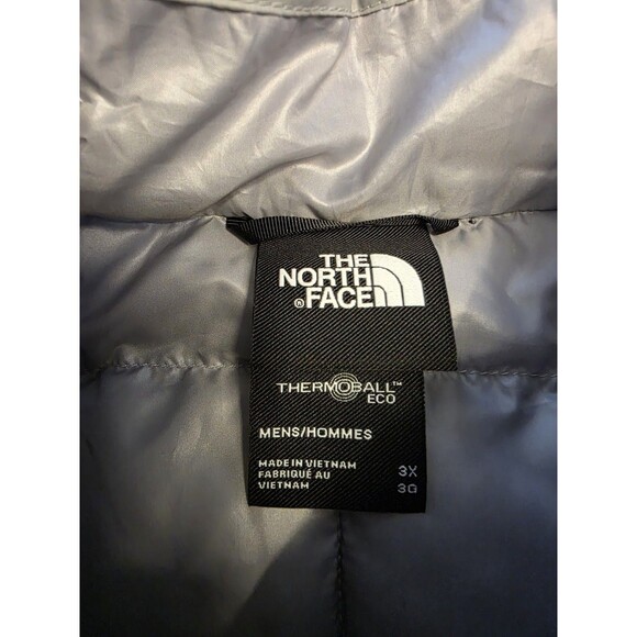 NEW The North Face Thermoball Eco Vest 3X Men Grey Nylon Shell Puffer Vest NWT - Picture 3 of 7